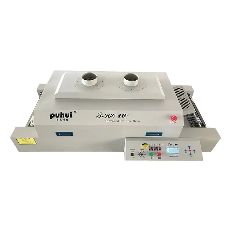 

Puhui T960w Conveyor Smt Reflow Oven LED Soldering Machine 5 Heating Zones Channel Welding Tools