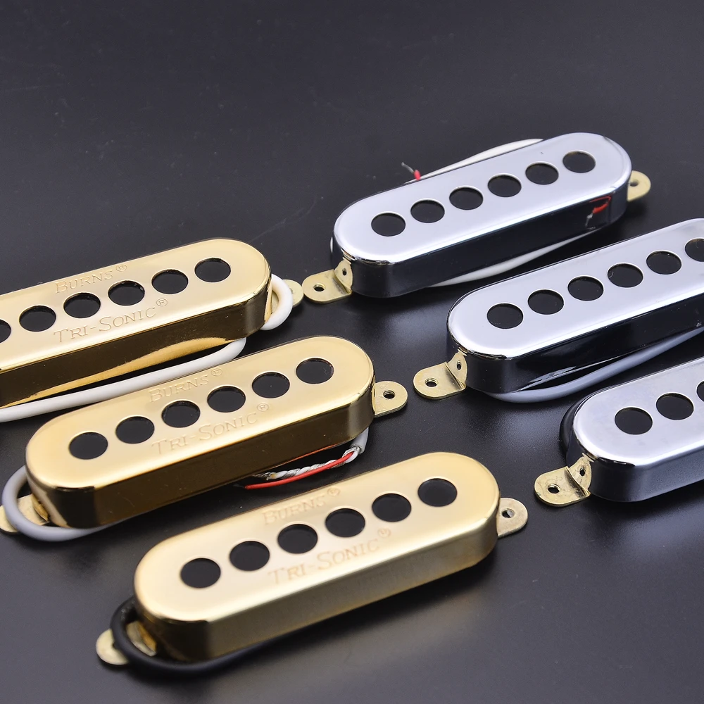 1 Set 6 Strings Tri-sonic Single Alnico Pickups For Electric Guitar