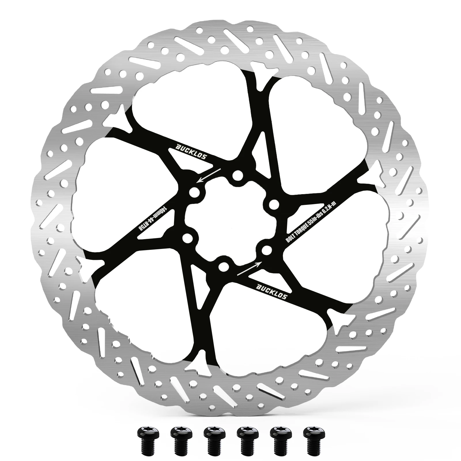 AliExpress BUCKLOS Bicycle Brake Rotor 140mm 160mm 180mm 203mm Ultralight Road Mountain Bicycle Hydraulic Disc Brake Rotors with 6 Bolts