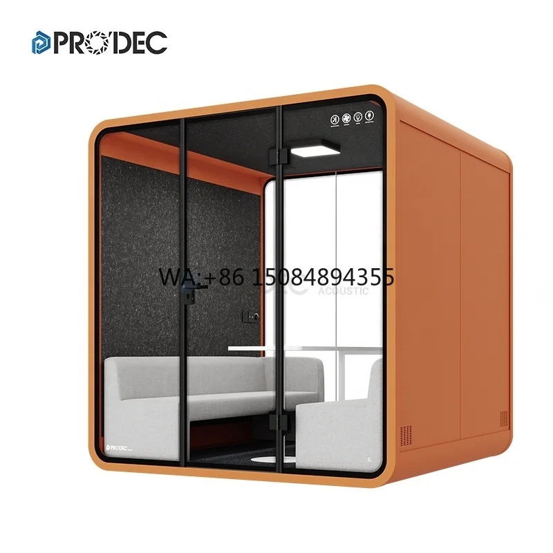 Public Area 4 Person Phone Factory Foshan Phone Booth for Office