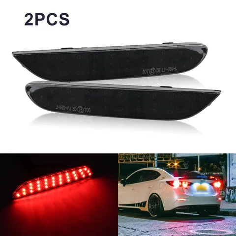 2 светодиодные отражатели для бампера Infiniti Q50 QX56 QX60 QX80 Nissan Pathfinder Rogue Функция как хвостовой, тормозной и задний противотуманный фонарь