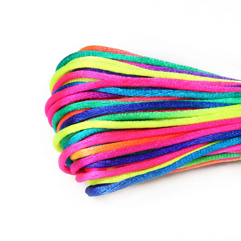 200m/Roll 2.5mm Chinese Knotted Thread Rope Nylon Cord Thread Satin Braided String Macrame Line For DIY Jewelry Bracelet Sandal