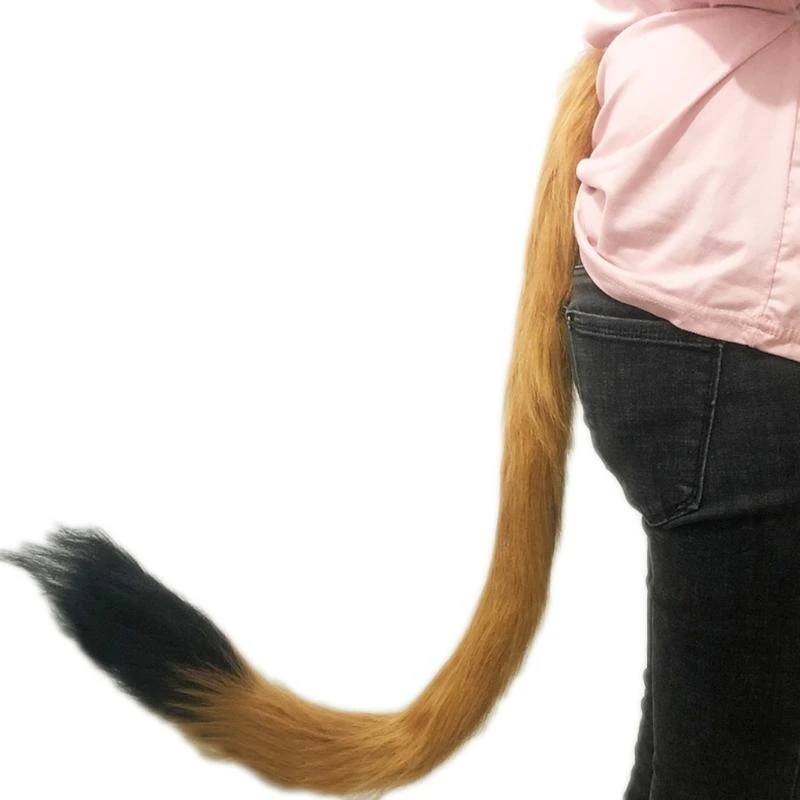 

Y5GC Tail Cosplay Animal Long Plush Maid Upturned Tail Props Decor
