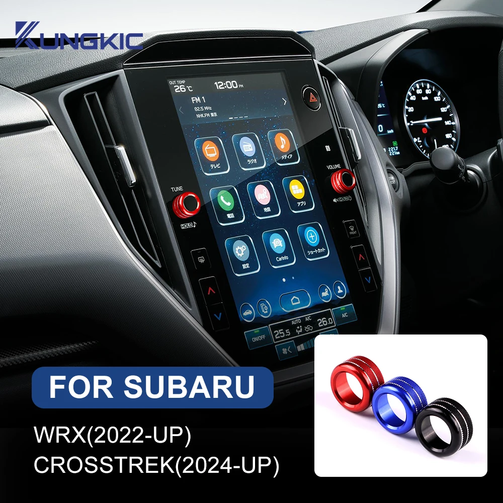  Para Subaru Crosstrek Impreza 2024 2025 2026 WRX 2022-2025 2026 anillo de Control de espejo trasero de coche interruptor de Audio de navegación perilla de volumen