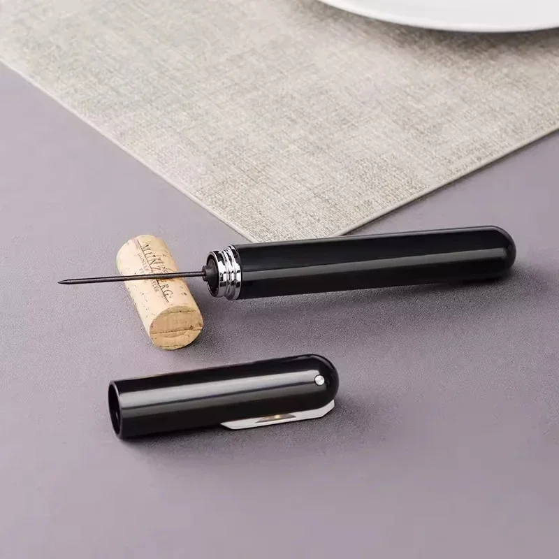 2in1 Portable Corkscrew and Air Pump Wine Opener - Effortlessly Uncork Your Wine Bottles