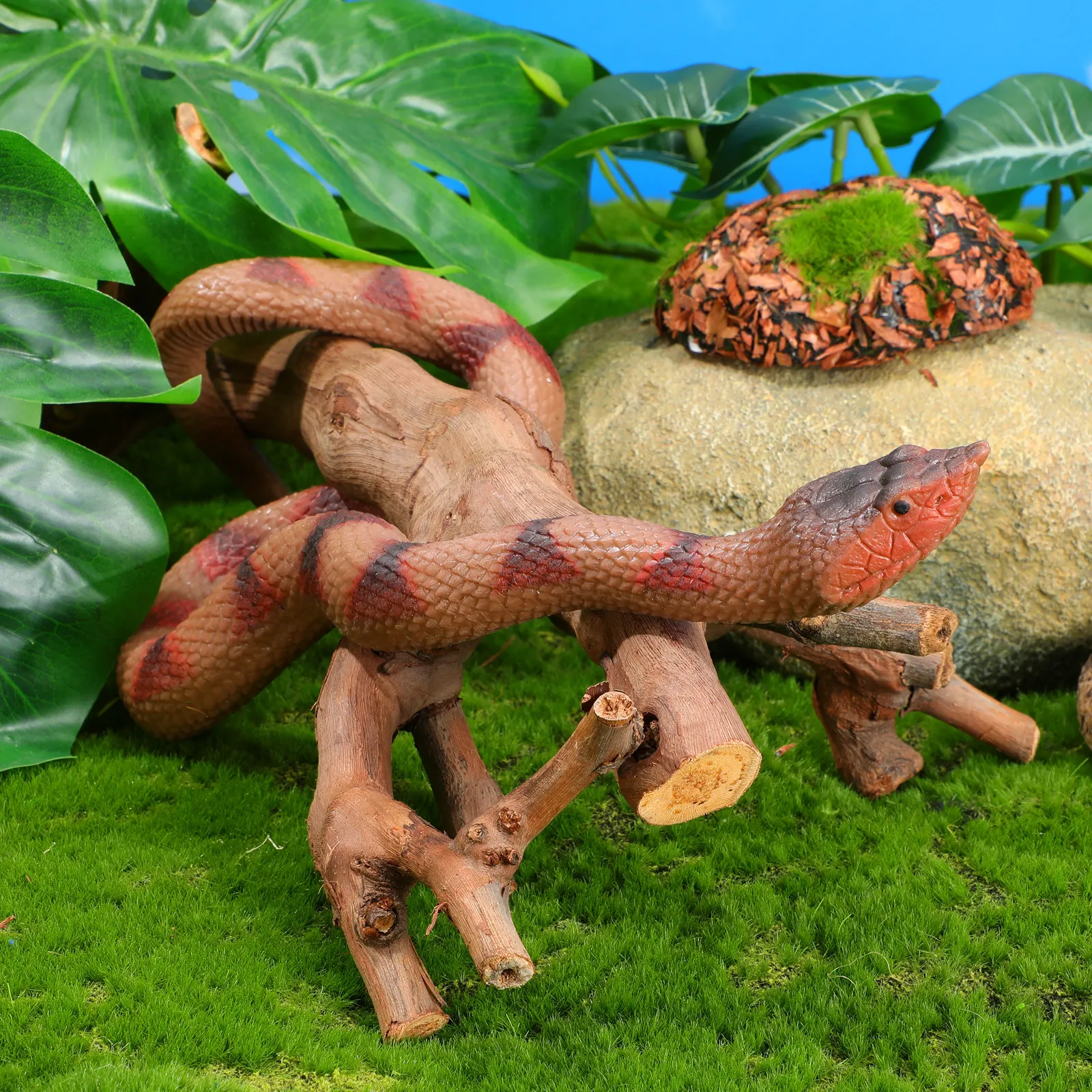 

2Pcs Realistic Rubber Snake Lifelike Soft Rattlesnake Prank Decoration Garden Halloween Prop Snake Rubber Snakes Toys