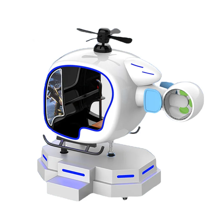 9D VR Aircraft & Helicopter Flight Simulator Indoor Commercial Use Metal & Plastic Construction