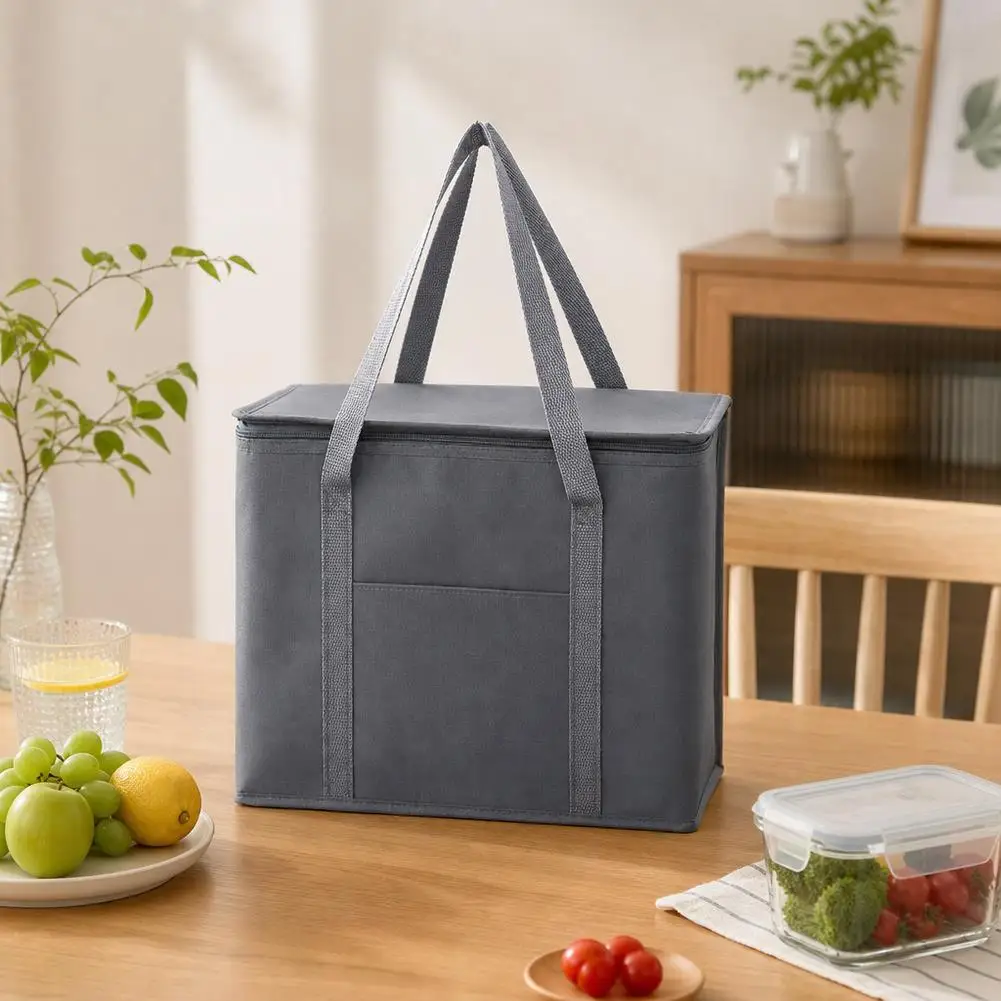 Insulated Bag: Keep Food Hot & Cold For Hours - Grocery Tote, Soft Cooler Bag, Pizza Warmer Lightweight & Sturdy Zipper