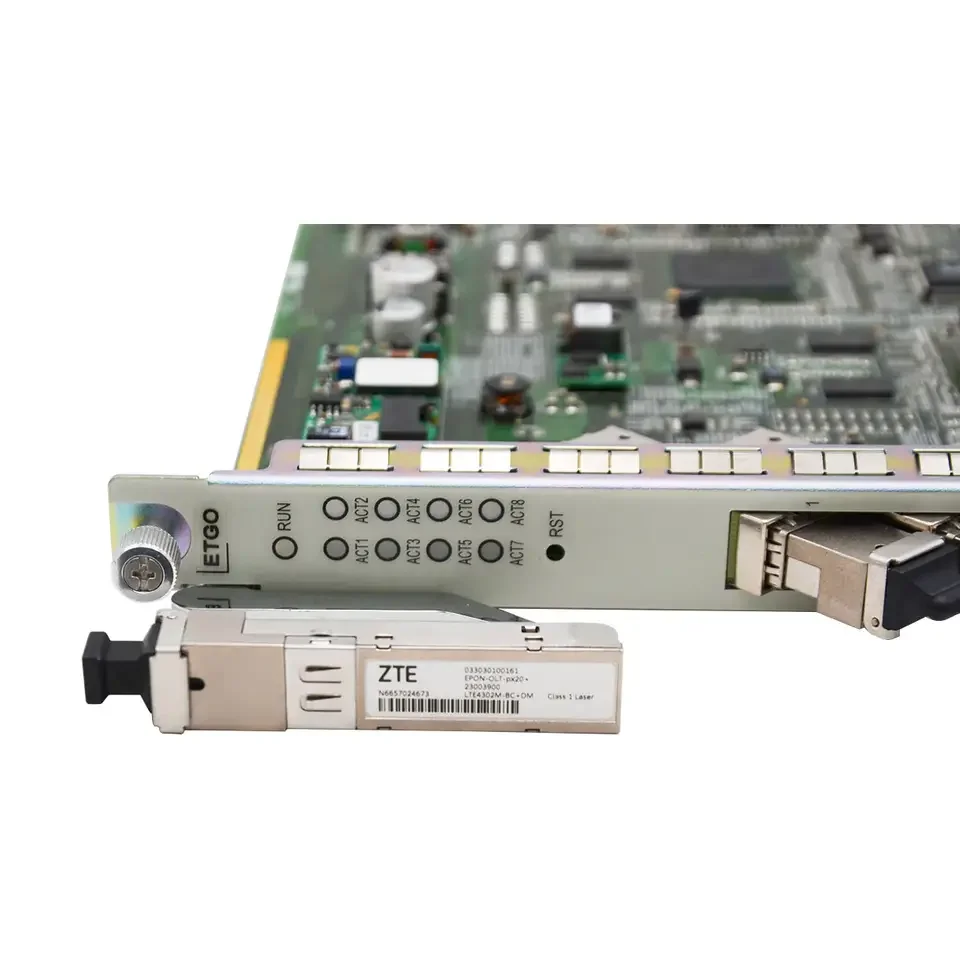 

BEST price OLT 8 ports EPON board ETGO for OLT ZXA10 C300 C320 with 8 PCS PX20+ SFP modules