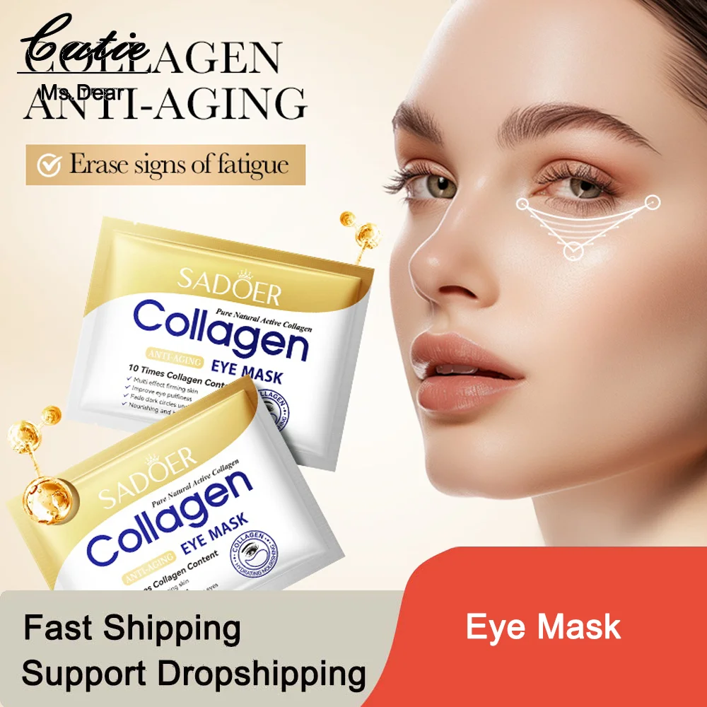 

SADOER Crystal Collagen Eye Mask Anti Dark Circles Remove Eyes Bags Moisturizing Eyes Patches Gel Mask Eye Lines Firm Periocular