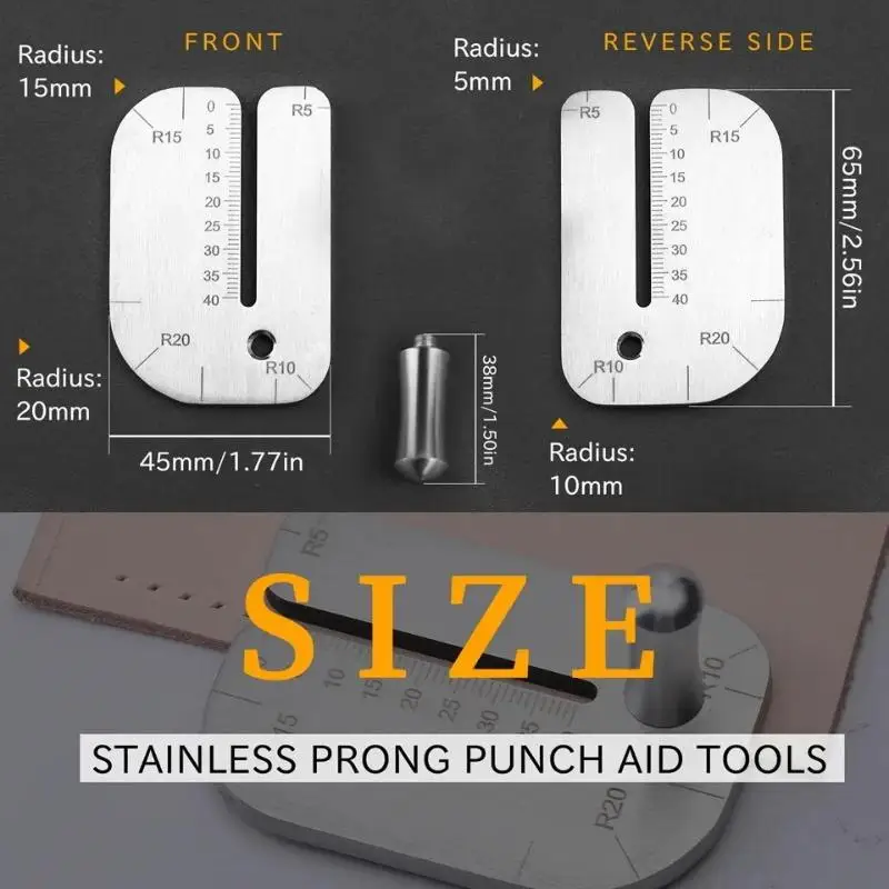 Leather Stitching Punch Aid Plate Leather Working Tools For Pull Up Prong Punch Stainless Steel Claw Punch Partner