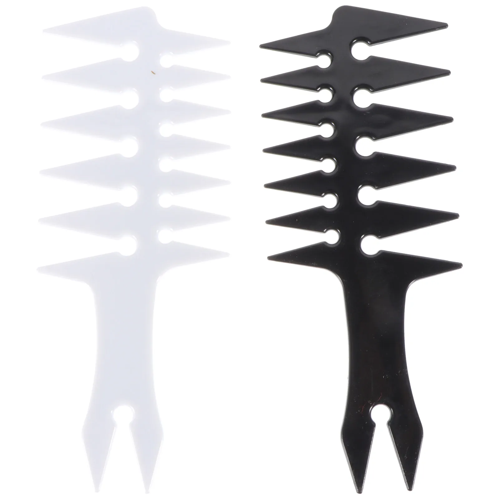 

2 Pcs Retro Combed Fashion Hair Salon Combs for Stylist Wide Barber Men Abs Texture Professional Hairdressing