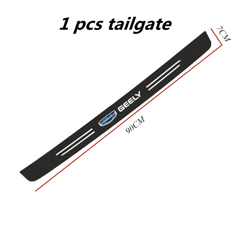 4ps Interior Carbon Fiber Threshold Strip For Parts Geely Serie Coolray Atlas Pro Accessories Stickers On Car Maintainance