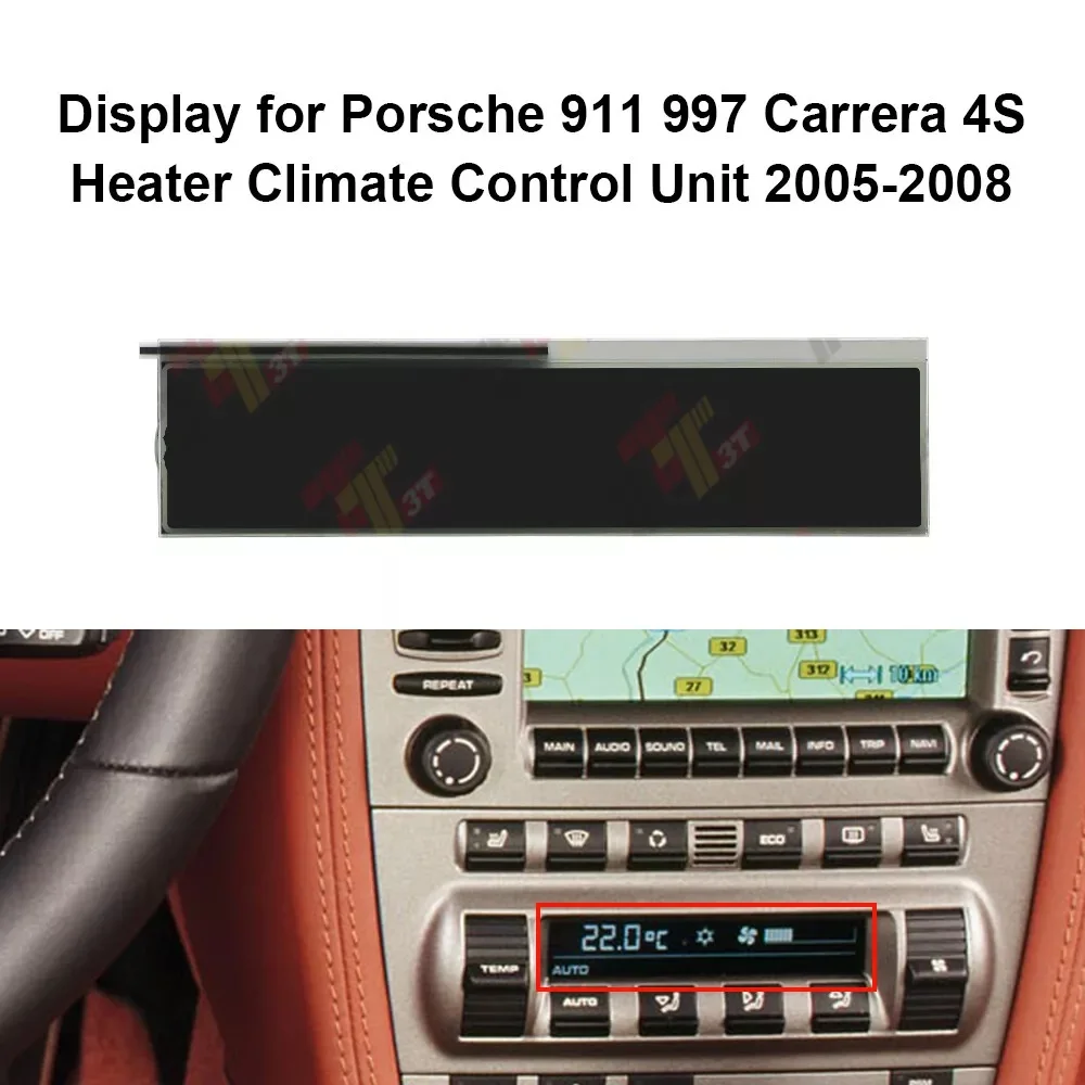 Dashboard LCD Display for Porsche 911 997 Carrera, Boxster Cayman 987 Climate Control Unit