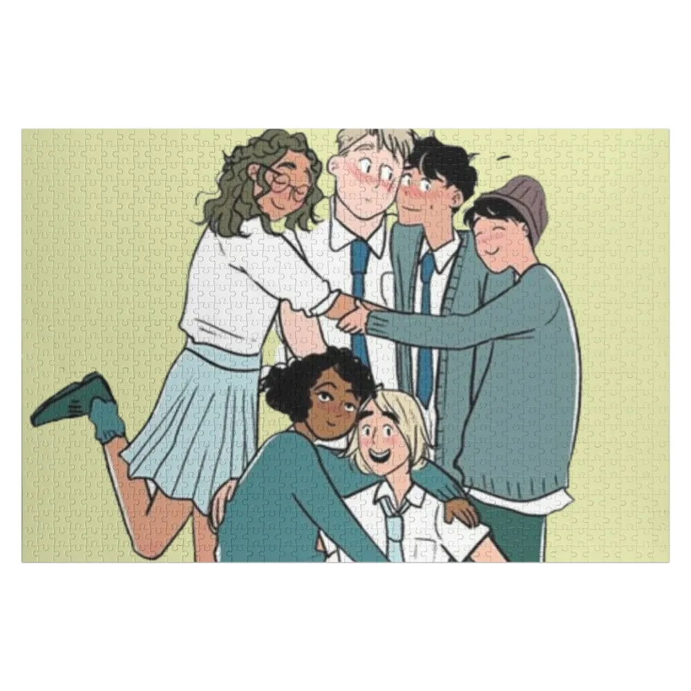 Heartstopper friends cartoon Jigsaw Puzzle Anime Wooden Animal Personalized Baby Toy Puzzle