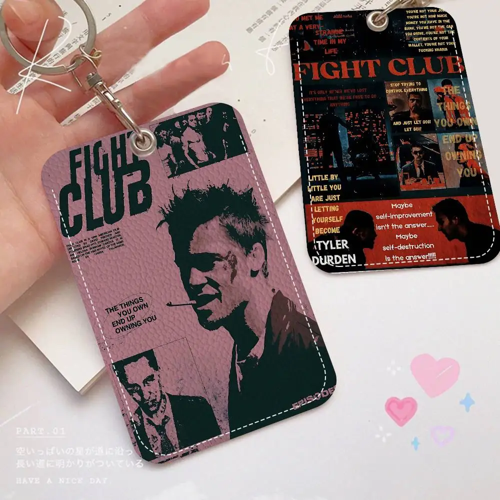 الفيلم الكلاسيكي F-FightS C-Club مع سلسلة مفاتيح حامل العاطفة مع سلسلة مفاتيح لبطاقة الوصول وبطاقة الحافلة وبطاقة الهوية الائتمانية وبطاقة البنك #5