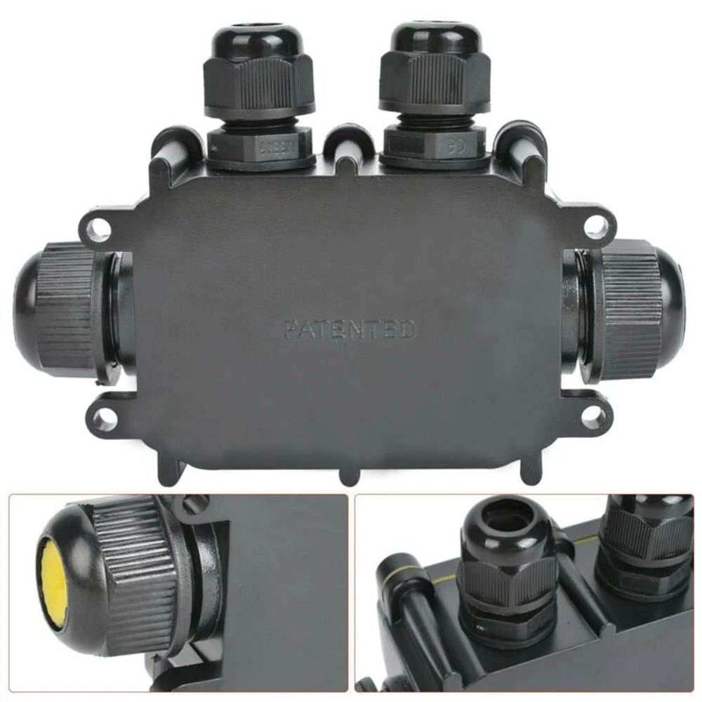 IP68 Waterproof Junction Box With Wall Screws Connector Dustproof Easy Installation For Interior/Exterior Walls