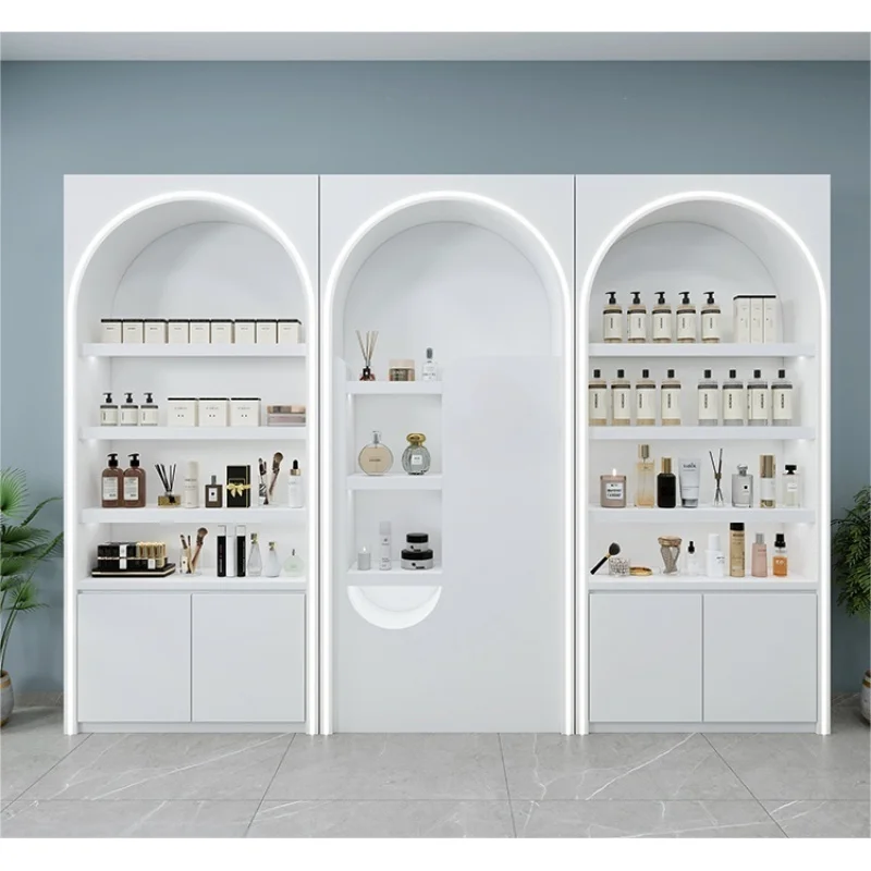 custom.Beauty Salon Product Display Cabinet Direct Broadcasting Room Display Cabinet Nail Salon Display Cabinet