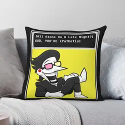 Deltarune Spamton All Alone Square Pillowcase Polyester Linen Velvet Printed Zip Decor Bed Cushion Cover 18
