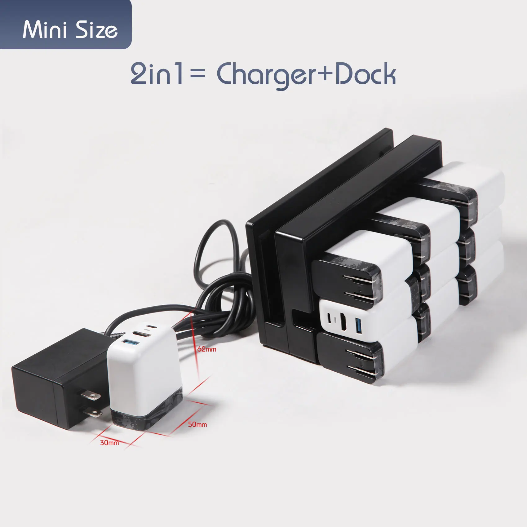 Imagem -05 - Adaptador de Carregamento Rápido Psda Doca de Comutação 60hz Compatível com Hdmi Vídeo Transferência em Gan Telefone Portátil Usb