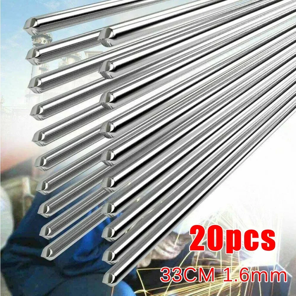 Varillas de soldadura de aluminio de fusión fácil, 20 piezas, baja temperatura, barras de soldadura, varilla de alambre con núcleo, flujo de estaño