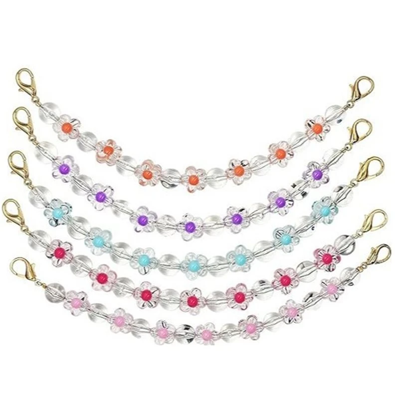 Ideal For Men& Women- Detachable 5 Pcs Trucker Hat Chains-Pearl Chains For Mesh Baseball Caps, DIY