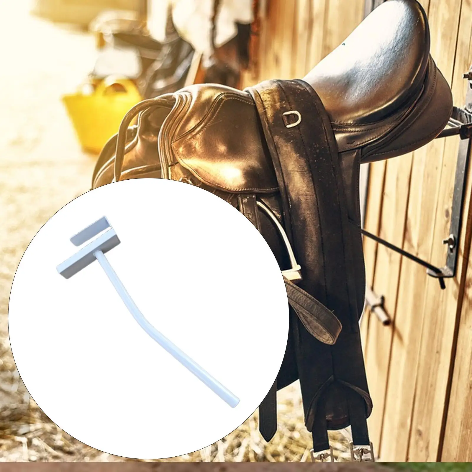 Porta selle per cavalli da appendere a parete o porta, organizer per rimorchi, stabile, Barns, bianco