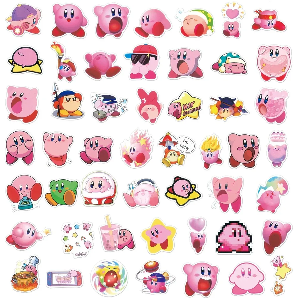 10/30/50/100PCS Game Kirby Stickers Kawaii Decals Classic Toy DIY Phone Luggage Guitar Car Cartoon Graffiti Sticker Kids Gift