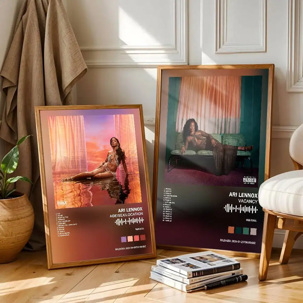 Póster de la portada del álbum de Ari Lennox, adhesivo artístico autoadhesivo, pegatina de papel impermeable, decoración de pared para cafetería, bar, habitación