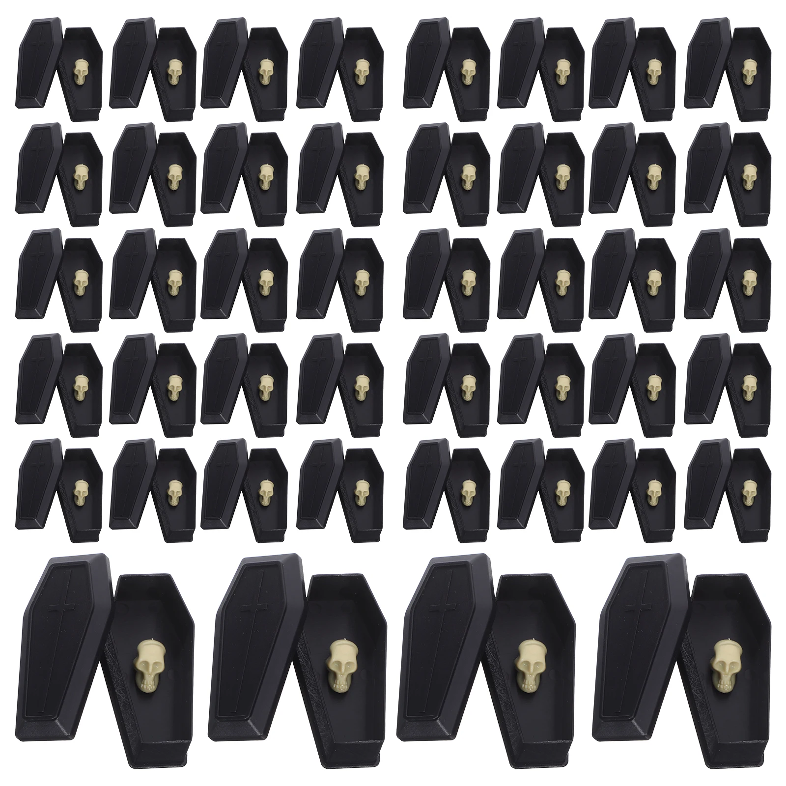 

20set Mini Coffin Props: Halloween Skull Ornaments For Party Favors Haunted House Decor Craft Supplies Spooky Scene