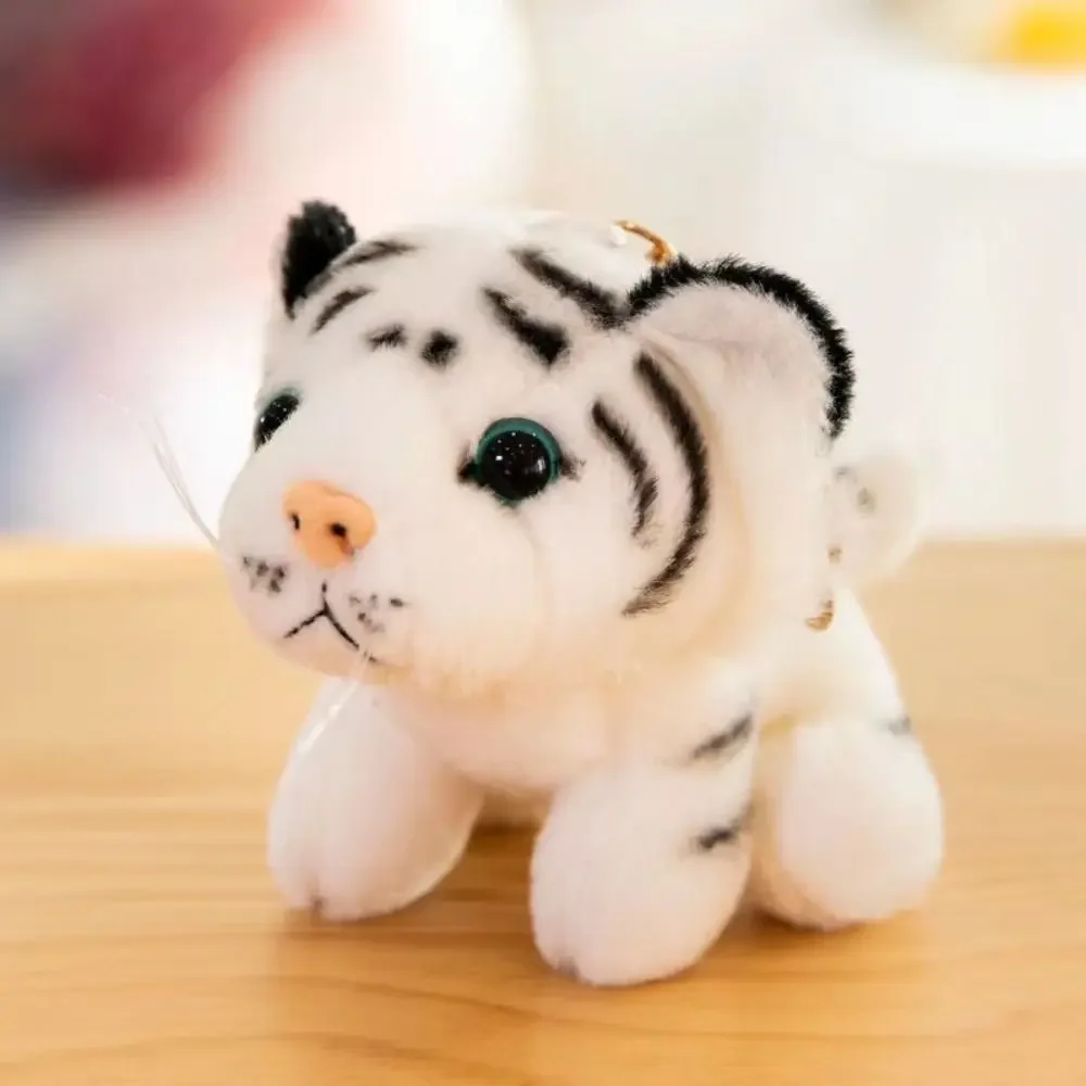 Cartoon Plush Keyring Stuffed Animal Tiger Toys Soft Animal Charm Cute Key-Rings Children's Bag Purse Backpack Wallet Keychains