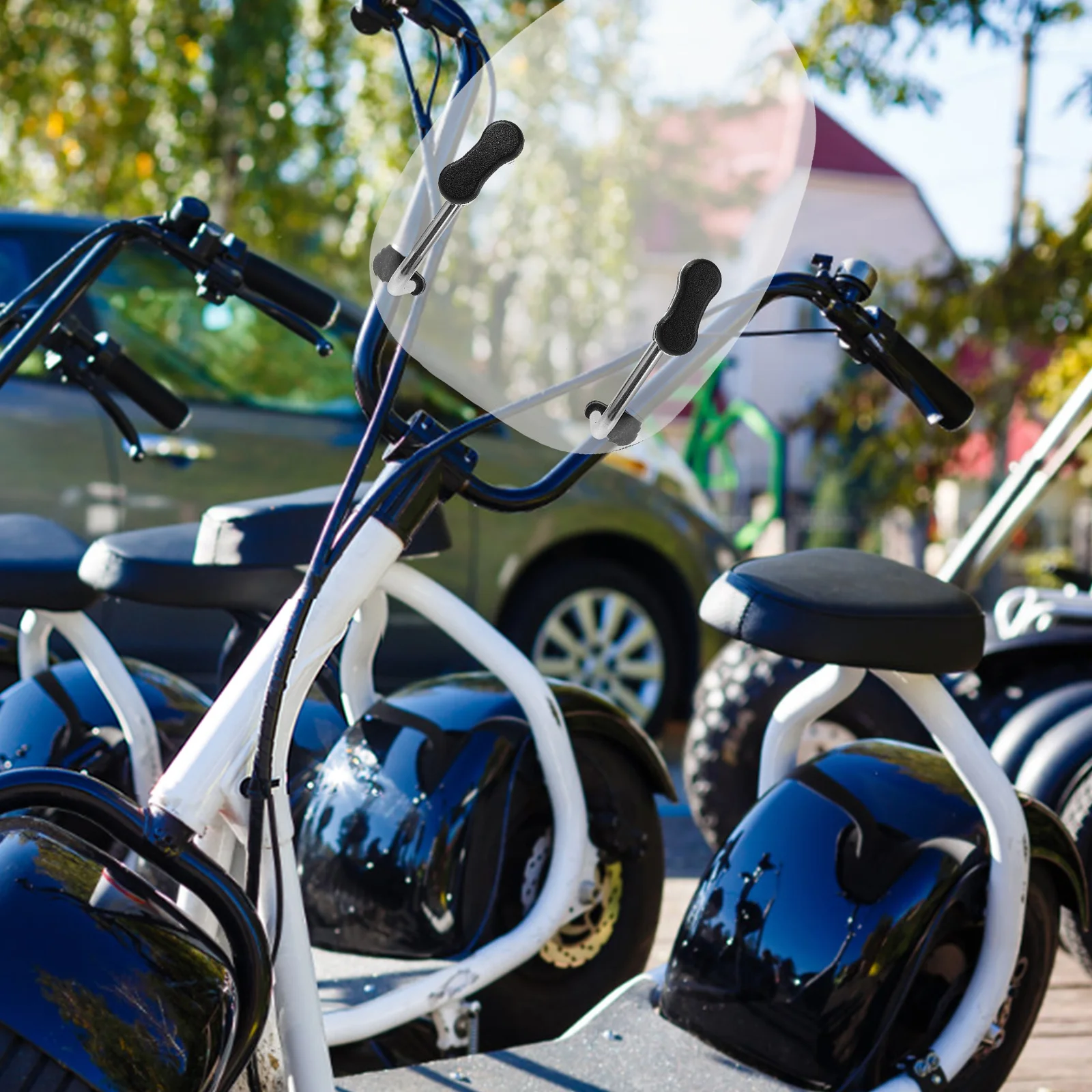 سكوتر مثبت على الأمام، زجاج أمامي، سكوتر كهربائي شفاف، منحرف للزجاج الأمامي للأطفال، حماية من الرياح، أمان معزز، سهل #6