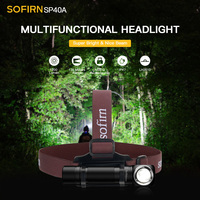 Sofirn SP40A TIR Optics Lens Headlamp LH351D LED 18650 USB Rechargeable Head Lamp 1200lm Torch with Magnet Tail Cap