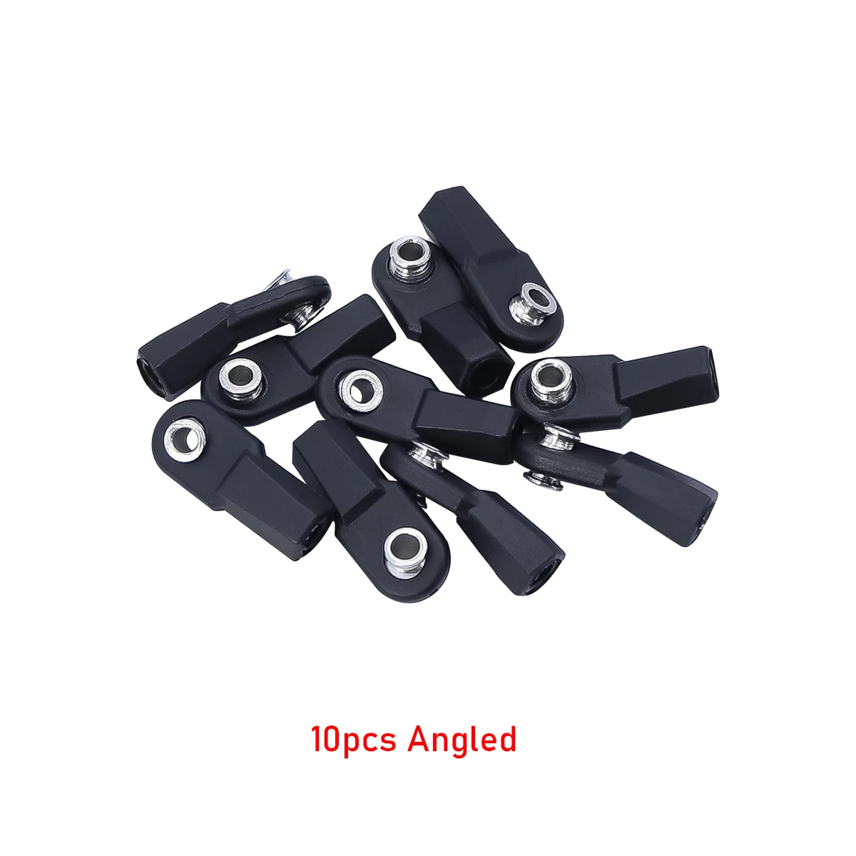 10Pcs Straight Angled Plastic M4 Rod Ends With 7mm Pivot Ball For 1/10 RC Crawler TRX4 SCX10 Element Enduro TF2 CC01 Links Build