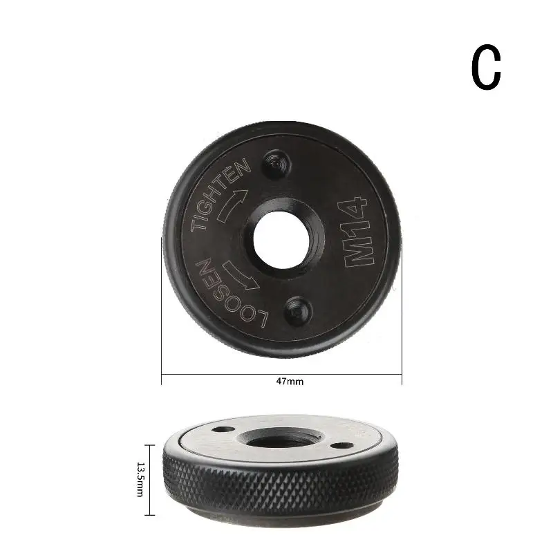 (YY)1Pc 2025 New M14 Angle Grinder Quick Release Nut Self Locking Grinder Pressing Plate Flange Nut Power Chuck