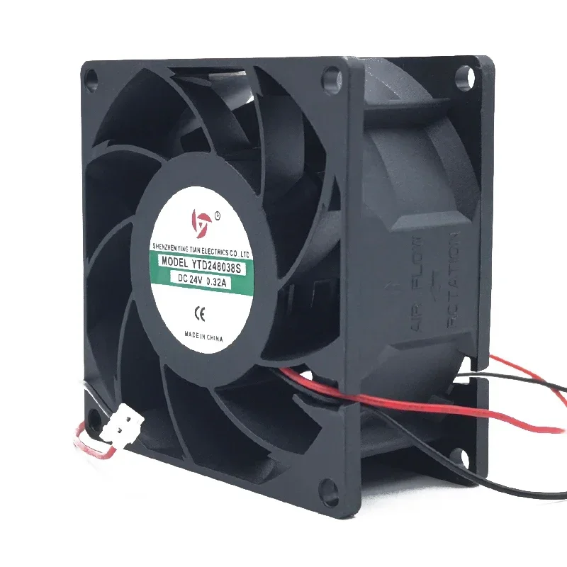 80*80*38MM YTD248038S Yingtian 24V 0.32A 8CM 8038 Welding Machine Inverter Large Wind Cooling Fan