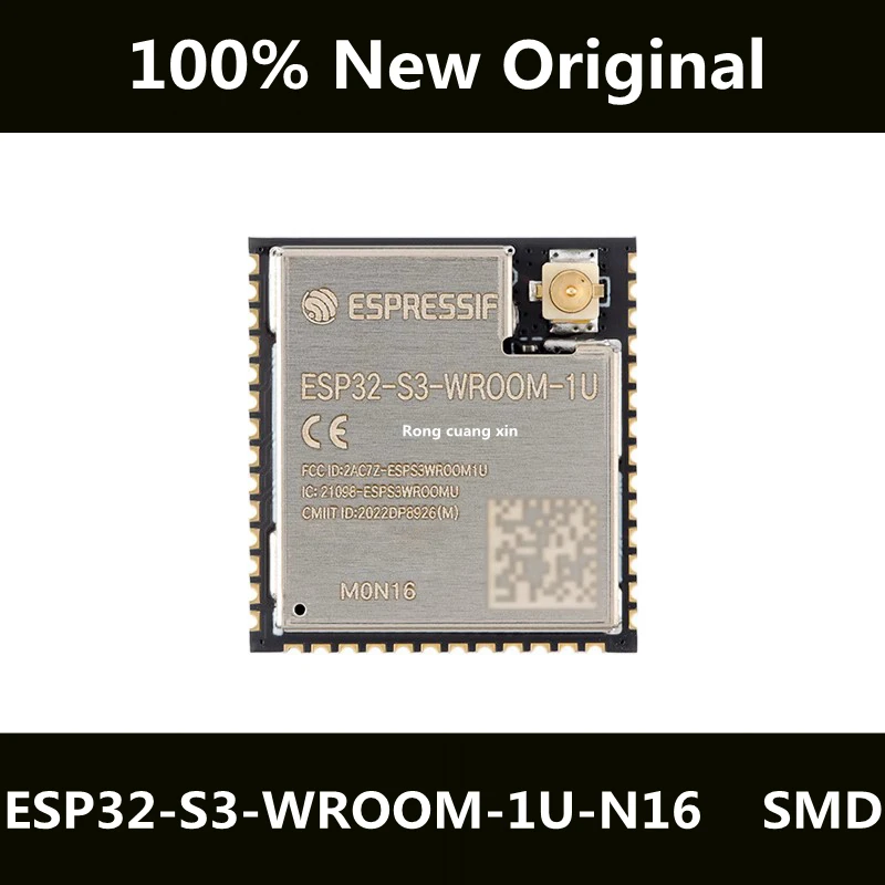New Original ESP32-S3-WROOM-1U-N16 ESP32-S3-WROOM-1U Wi Fi+Bluetooth 5.0 16MB 32-bit Dual Core MCU Module