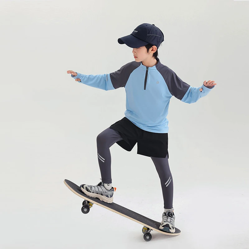 

Children's Quick Drying Clothes Sports Suit Running Football Basketball Training Suit Spring Autumn Long Sleeved Boys' Suit