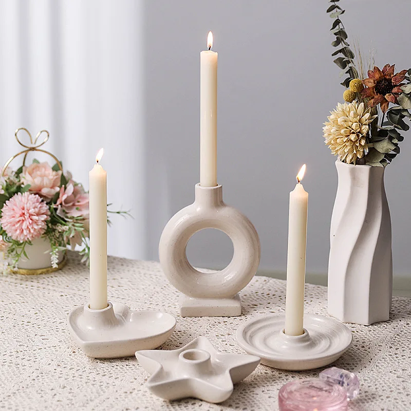 Ceramic Candle Holder Ornaments Home Decoration Ornaments Simple But Elegant Ceramic Aromatherapy Candle Holder Photo Props