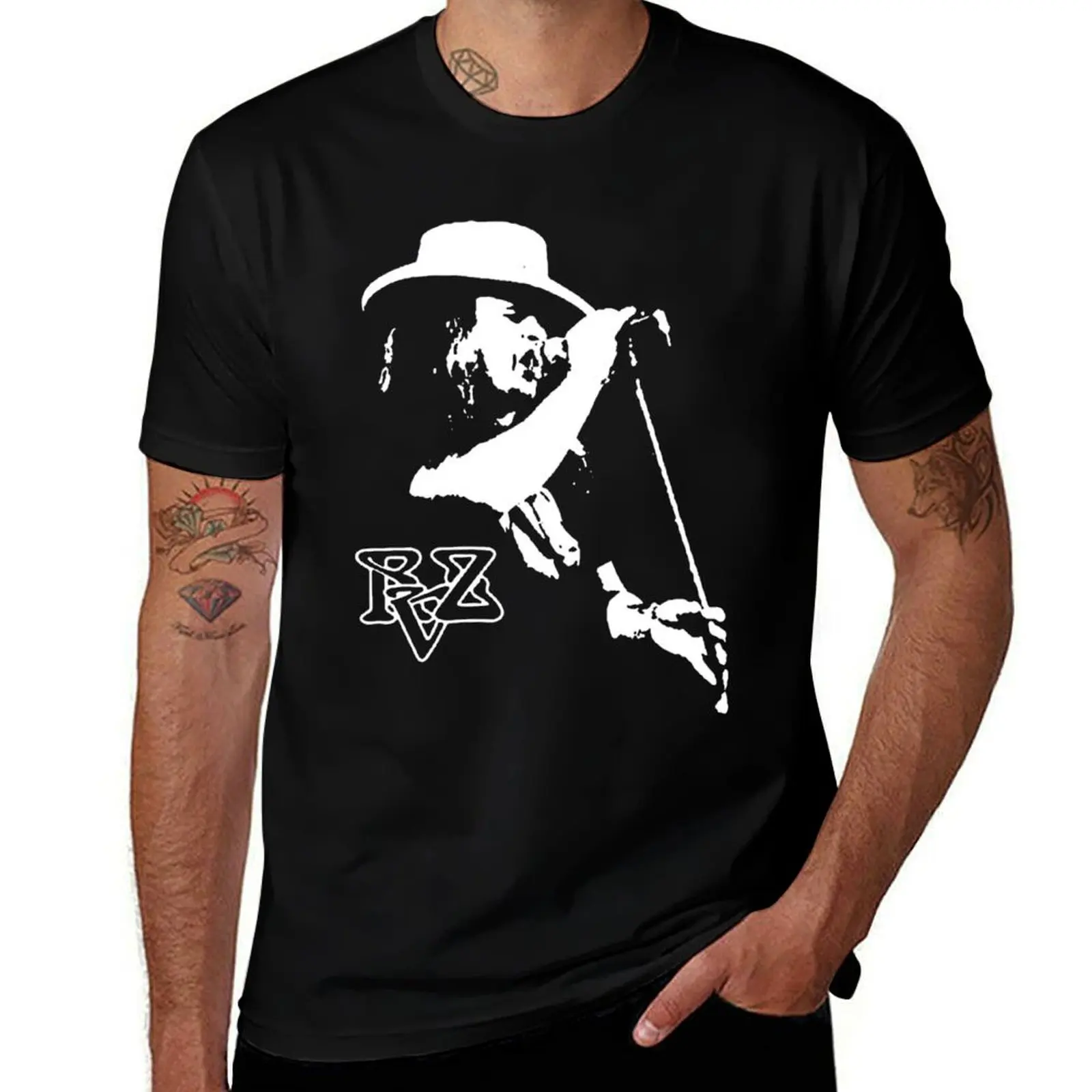Graphic man musican T-Shirt Novelty Print Casual Tee Shirt T-Shirt