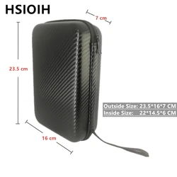 Big Portable EVA Storage Bag Carbon Fiber Look Pouch Carrying Bag Zipper case For Earphone/Phone/Charging Cable ect Accessories