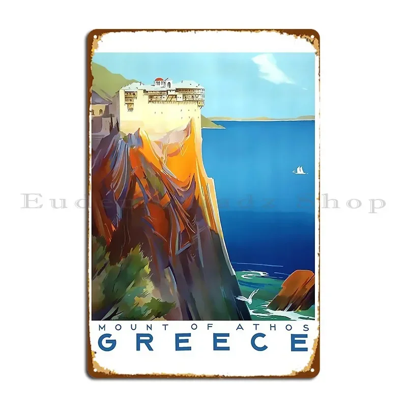 Greece Mount Of Athos Metal Plaque Poster Cinema Garage Custom Pub Plates Plaques Tin Sign Poster