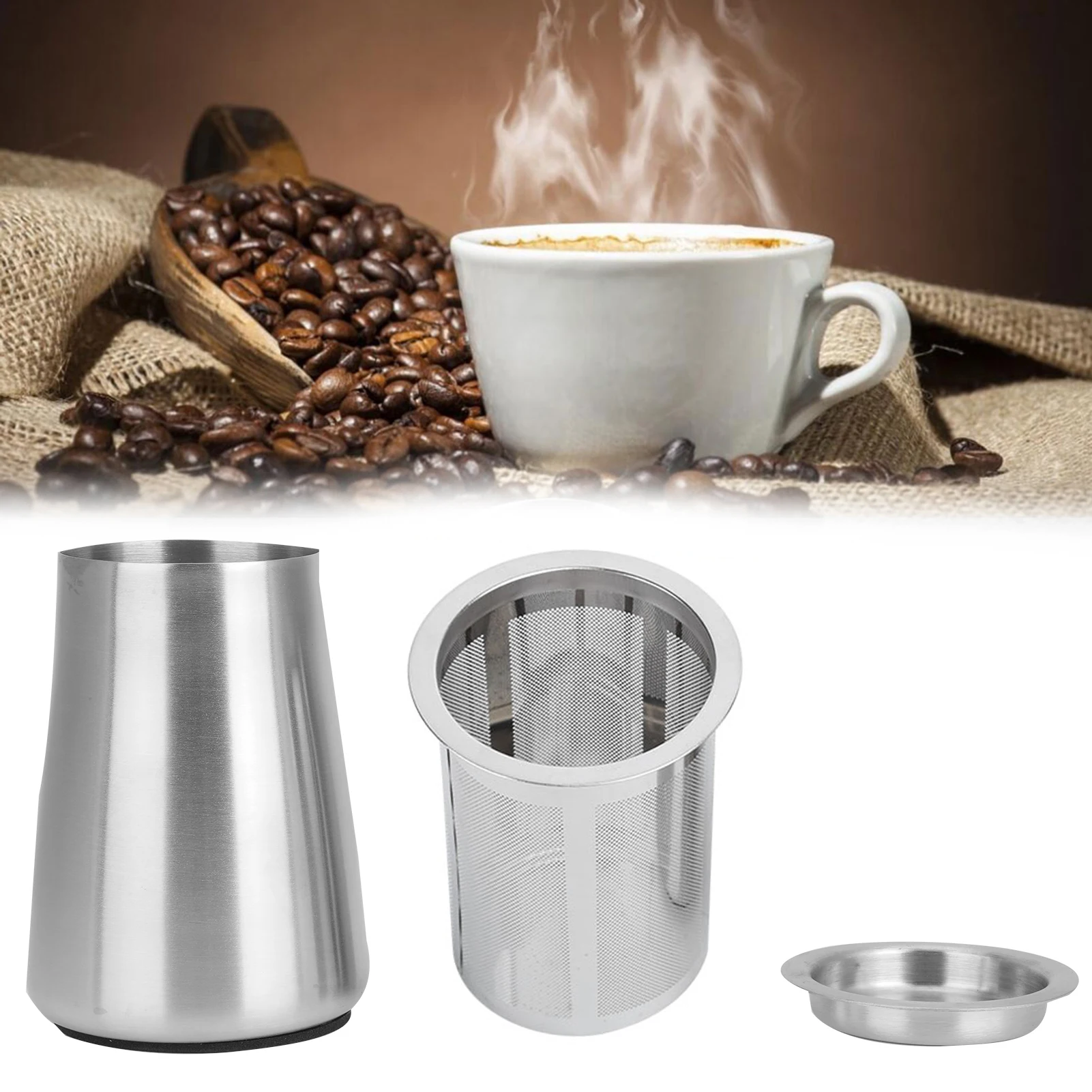 Stainless Steel Coffee Espresso Dosing Cup Cafe Beans Powder FIlter For Automatic Grinder Coffee Accessories