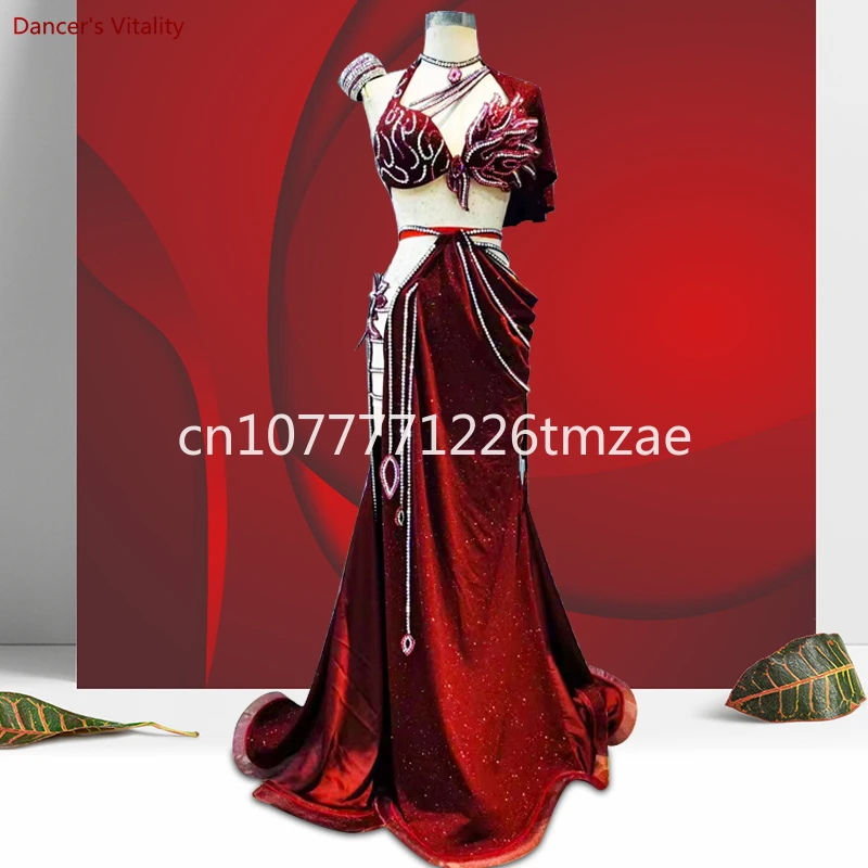 Performance Competition Children's Clothing Adult Oblique Cut Belly Dance Professional Oriental Dance Costume 6XL