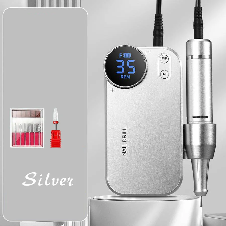 المهنية المحمولة القابلة لإعادة الشحن مسمار الحفر طلاء الأظافر المحمولة متعددة الوظائف أدوات مانيكير متعدد الألوان #6