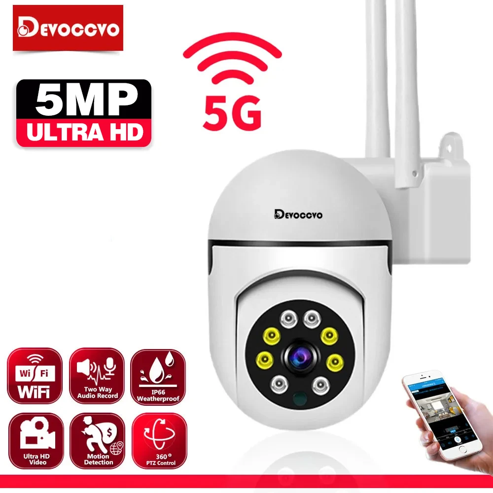 HD 5mp drahtlose Überwachungs kamera Indoor 5g Dual Band Mini Wifi Ptz IP-Kamera Auto Tracking Home Baby Sicherheits monitor Kamera