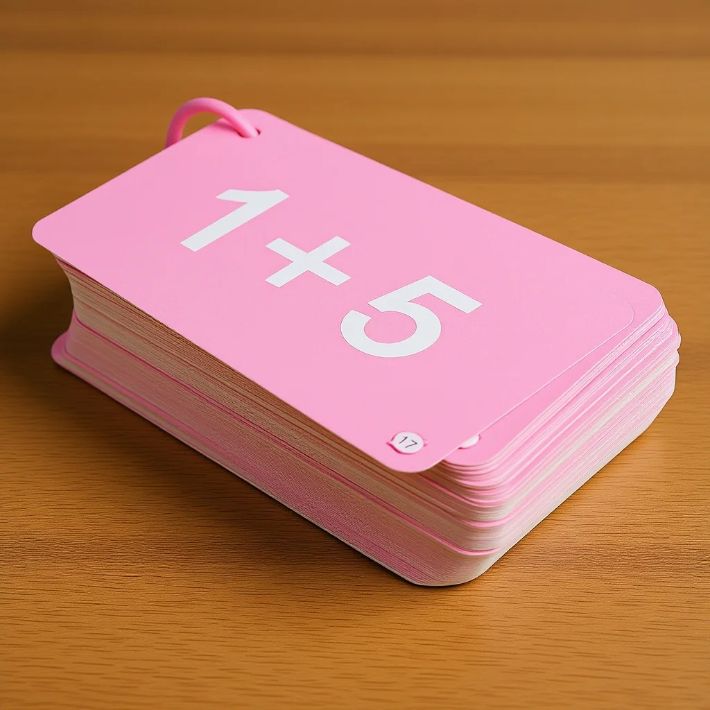 1 ชุดแฟลชการ์ดคณิตศาสตร์สำหรับเด็ก เกมฝึกฝนคณิตศาสตร์แสนสนุก ช่วยเพิ่มความเร็วในการคำนวณ เหมาะสำหรับผู้ปกครองและครูในการสอน