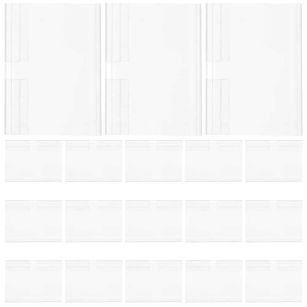 100 قطعة حامل ملصقات الرف الشفاف عرض علامة متينة سهلة التركيب حامل علامة البيع بالتجزئة حامل السعر حامل التسمية #1