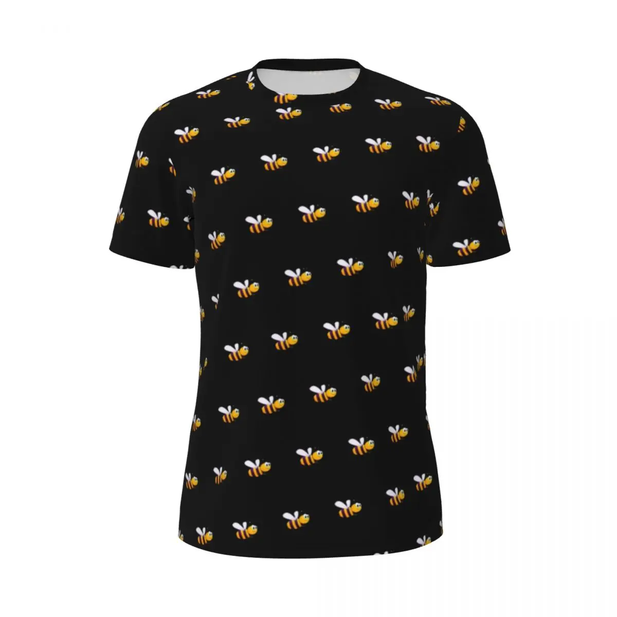 

Yellow And Black Stripes T Shirt Men Black Bee Print Streetwear Sports T Shirts Quick Dry Summer Hip Hop Tee Shirt Plus Size Top