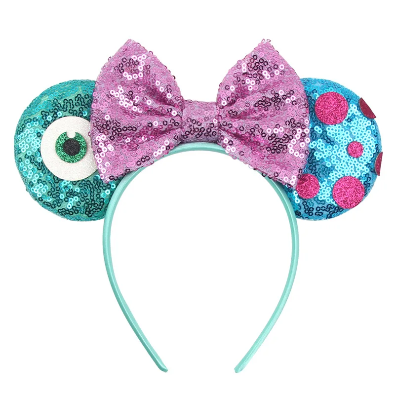 Cartoon-Stil Stirnband Monster Uni Grün Mickey Großäugiges Party Cosplay Tier-Kopfbedeckung – Detail 8